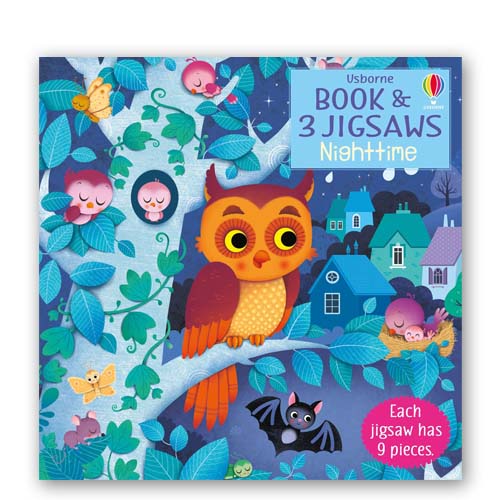 Usborne Book and 3 Jigsaws: Night time